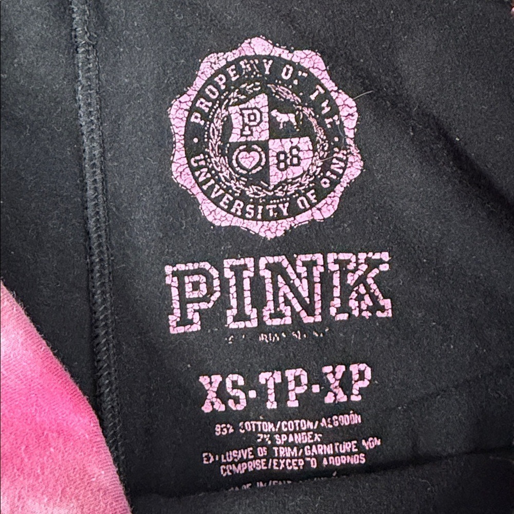 Victoria's Secret PINK Y2K Cropped Yoga Pants Tie Dye Logo XS - Picture 4 of 5